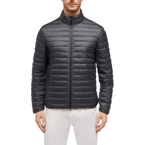 Geox Men's M Dereck Short Jacke Jacket, Smoked Pearl/Black, 56 von Geox