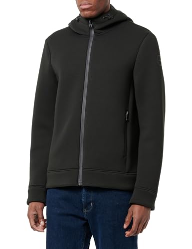 Geox Men's M Hood+Zip Sweater, Black, L von Geox