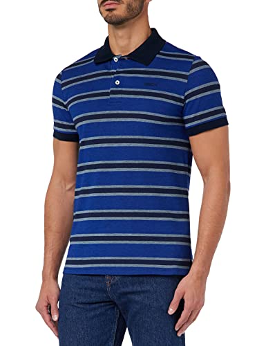 Geox Men's M Polo Shirt, LH BLU/DKBLU/LARTRIP, XL von Geox