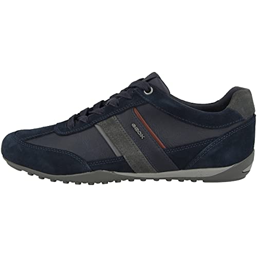 Geox Herren U Wells C Sneaker, Navy Dk Burgundy, 44 EU von Geox