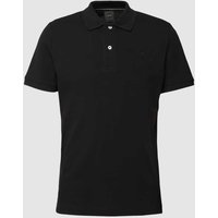 Geox Poloshirt mit Seitenschlitzen Modell 'Piquee uni' in Black, Größe XXL von Geox