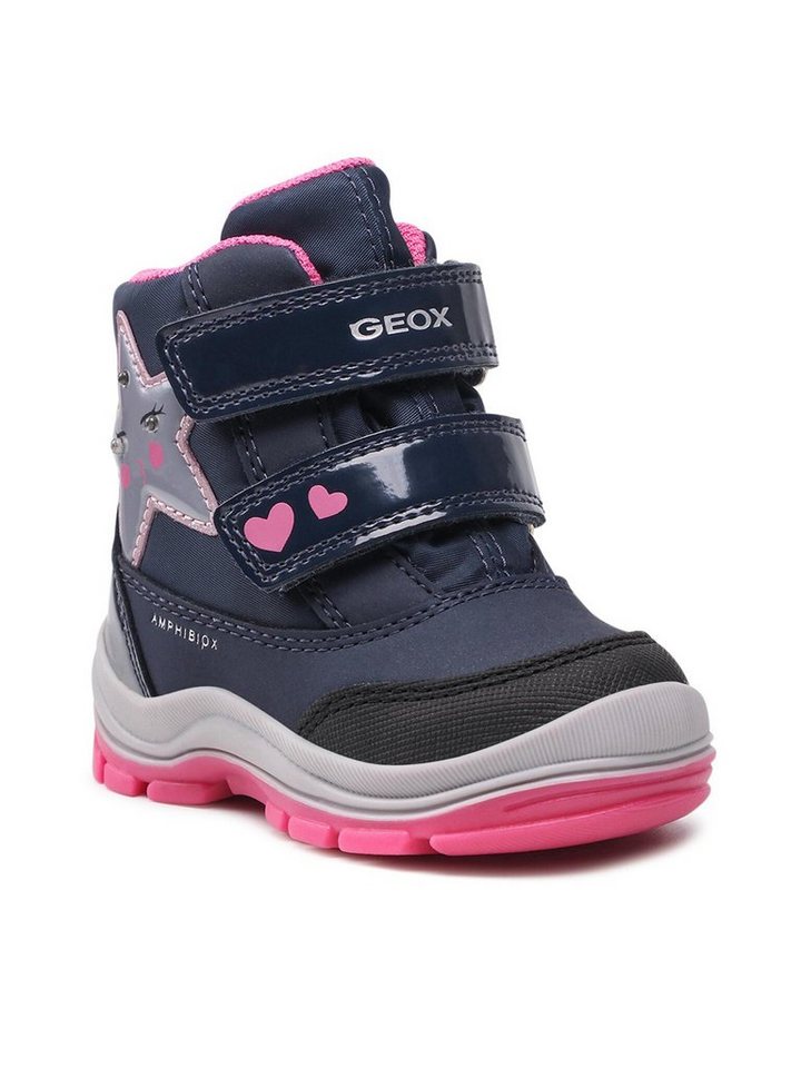 Geox Schneeschuhe B Flanfil G.B Abx A B163WA 050FU C4268 M Navy/Fuchsia Schnürschuh von Geox