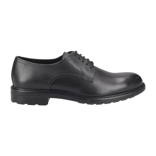 Geox Schnürschuhe Walk Pleasure, Glattleder, Schwarz, Herren EU 45 von Geox