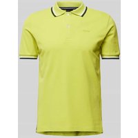 Geox Slim Fit Poloshirt mit Kontraststreifen in Neon Gelb, Größe XL von Geox