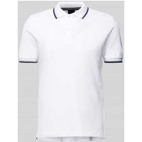 Geox Slim Fit Poloshirt mit Kontraststreifen in Weiss, Größe XL von Geox