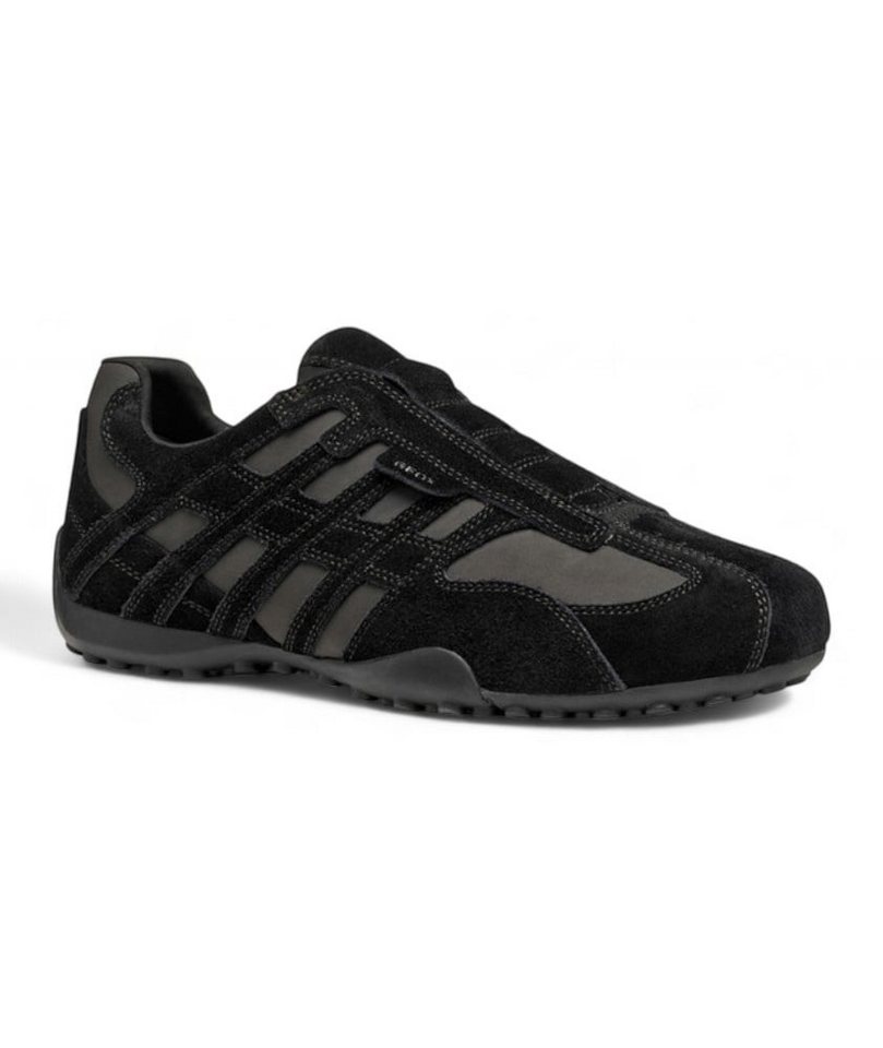 Geox Snake Original A (Veloursleder/Nubukleder) schwarz Herren Sneaker von Geox