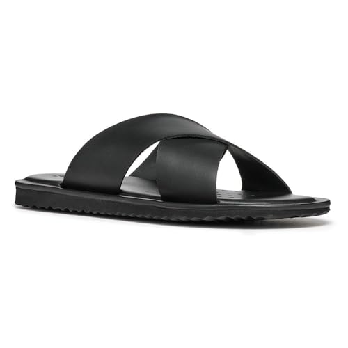 Geox U ERICE B Slide Sandal, Black, 41 EU von Geox