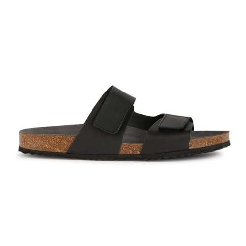 Geox U Ghita A Slide Sandal, Black von Geox