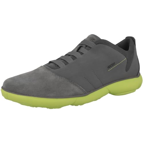 Geox U Nebula B Sneaker, Charcoal/Lime Green, 40 EU von Geox