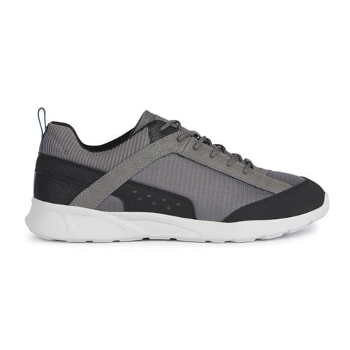 Geox U SANZIO C Sneaker, DK Stone/Black, 39 EU von Geox