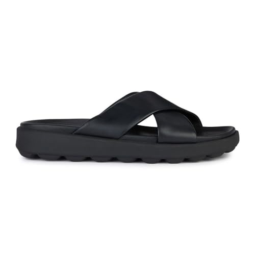 Geox U SPHERICA EC6 B Slide Sandal, Black von Geox