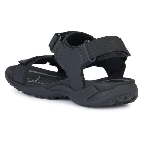 Geox U TERRENO + Grip A Sport Sandal, Black von Geox