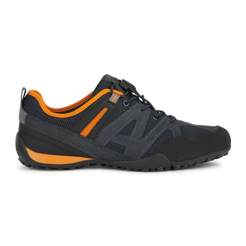 Geox Uomo Snake C Sneaker, Navy/ORANGE, 41 EU von Geox