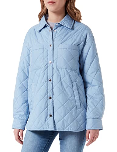 Geox Women's W ASHEELY Jacket, Dusty Blue, 48 von Geox