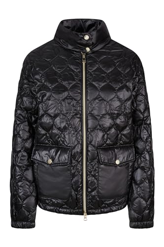 Geox Women's W MYLUSE Short JKT Jacket, Black, 34 (Herstellergröße: 40) von Geox