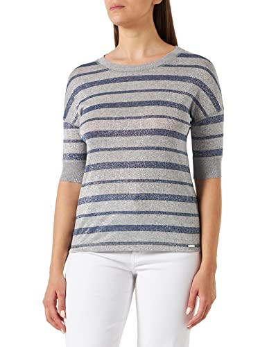 Geox Women's W T-Shirt, Sargasso SEA/Vapor B, L von Geox