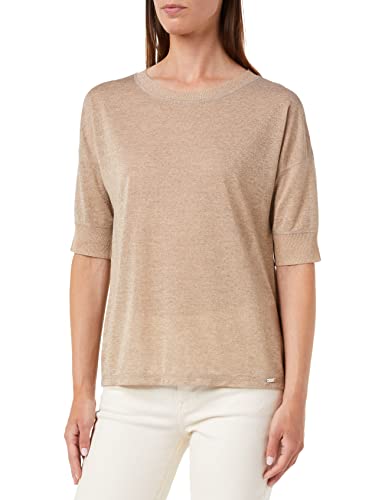 Geox Damen W T-Shirt, Semolina with Lurex, L EU von Geox