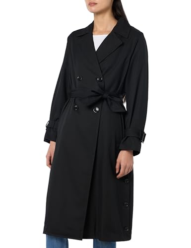 Geox Women's W TOPAZIO Trench Jacket, Black, 34 von Geox