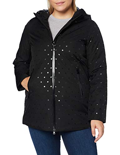 Geox Womens W GENDRY Rain Jacket, BLACK, 46 (Herstellergröße:52) von Geox