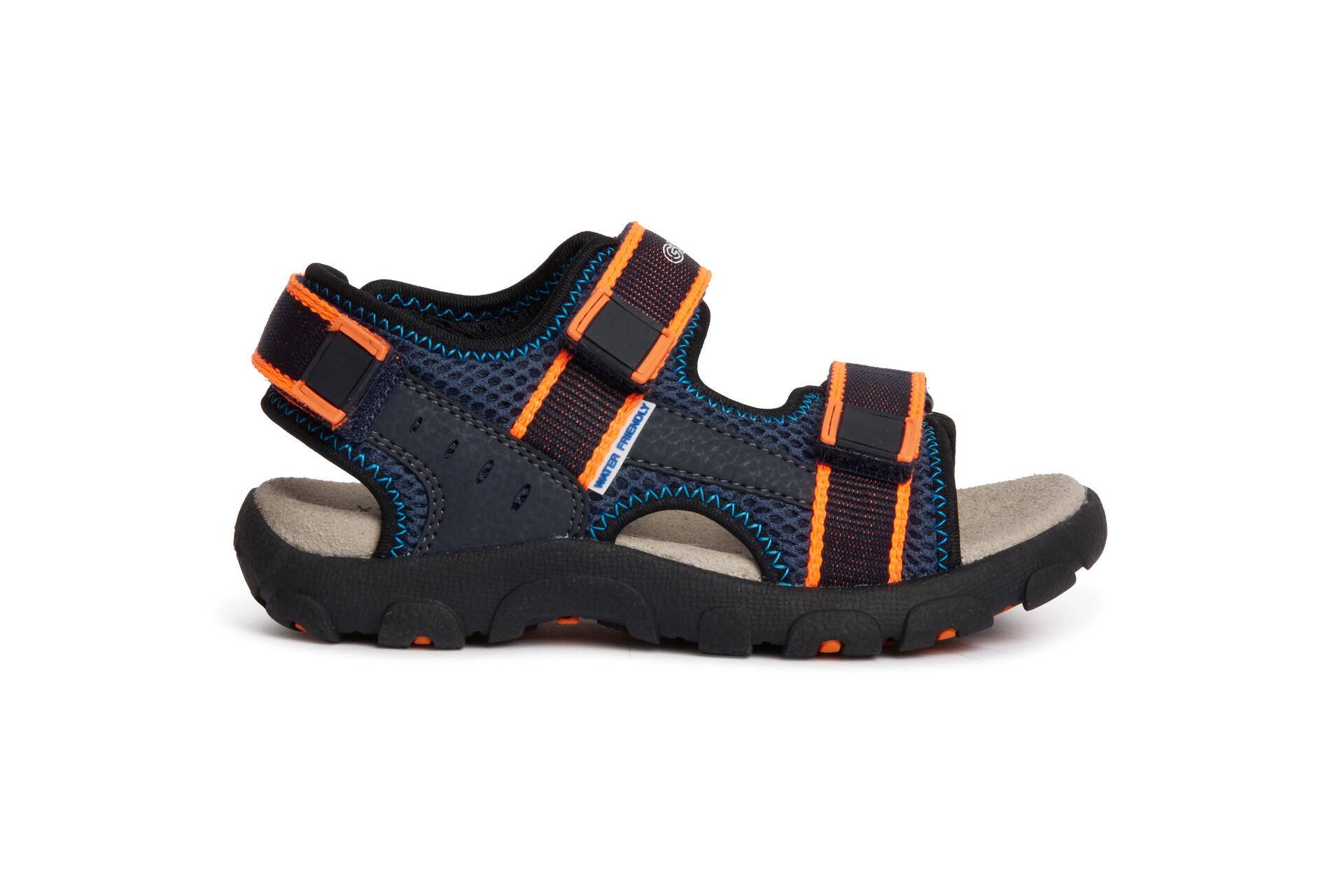J S.STRADA A - MESH PRINT.DBK NAVY/FLUO ORANGE - Gr. - 30 von Geox