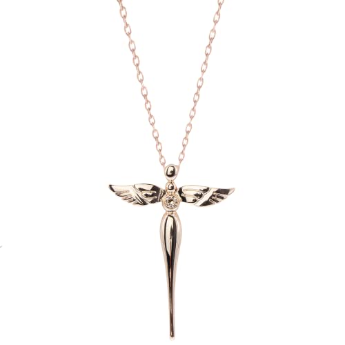 Gepardini Erzengel Halskette mit Kristall von Swarovski I Roségold I handgearbeitet I Halskette Damen 60 cm I Roségold Gepardini Erzengel Halskette mit Kristall von Swarovski I Roségold I handgearbeitet I Halskette Damen 60 cm I Roségold von Gepardini