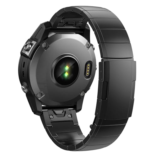 22 x 26 mm Titan-Schnellverschluss-Armband, kompatibel mit Garmin Fenix5, 5XPlus, 6, 6XPro, Tactix 7Pro, Metallarmband, einfach anzubringen, 26 mm, Achat von GerRit