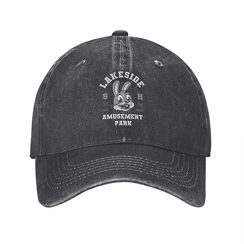 Baseballkappe Hip Hop Sonnenhut Lakeside Amusement Park Varsity Baseballkappe Distressed Washed Kopfbedeckung Silent Hill The Rabbit Outdoor-Reisegeschenkkappen Geburtstagsgeschenk für Männer Frauen von GeRRiT