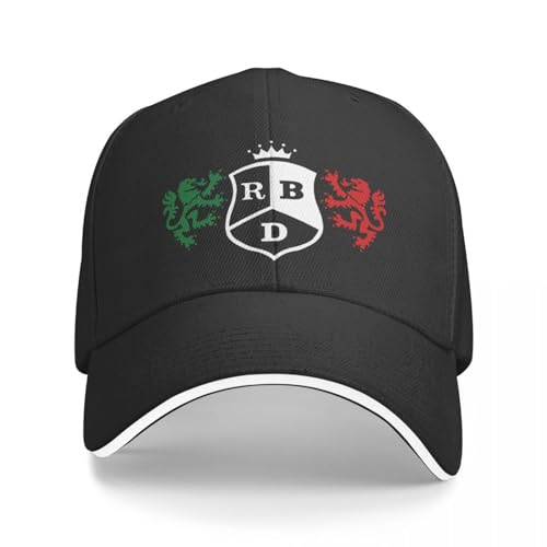 Baseballkappe Hip-Hop Sonnenhut Rebelde mexikanisches Logo Baseballkappen modische Rbd-Sandwich-Hüte für Männer und Frauen verstellbare Kopfbedeckung Reisegeschenk Geburtstagsgeschenk von GerRit