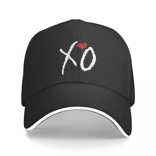 Baseballkappe Hip Hop Sonnenhut The Weeknd Logo Baseballkappe Hip Hop Rock Punk Musik Sandwich Cap Unisex-Stil verstellbar Papa Hut Outdoor Geburtstagsgeschenk für Männer Frauen von GerRit