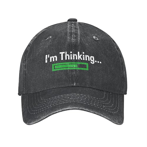 Baseballkappe Hip Hop Sonnenhut Vintage I'm Thinking Loading Bar IT Programmierer Baseballkappen Unisex Distressed Washed Snapback Hut Outdoor Workouts Kappen Hut Geburtstagsgeschenk von GeRRiT