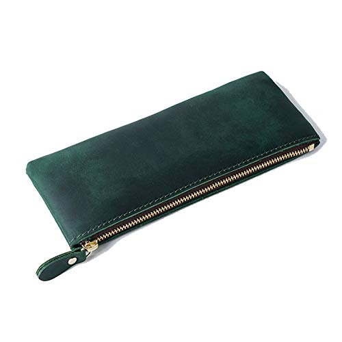 GerRit Federmäppchen aus Leder Durable Leder Bleistiftbeutel Handy Pen Case tragen auf Beutel für Arbeit, Büro (Farbe : Wine red, Size : 200x80mm) von GerRit