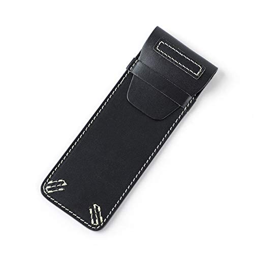 GerRit Federmäppchen aus Leder Vintage Leder Bleistift Pouch-weiche Leder Bleistift Sleeve Stift Halter Fall Taschenschule Home für Arbeit, Büro (Farbe : Black, Size : 16x5.8cm) von GerRit