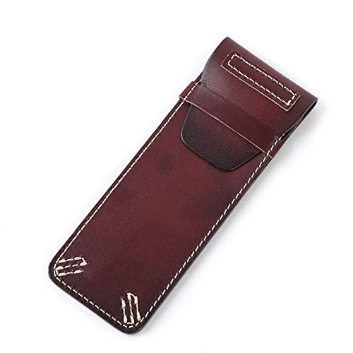 GerRit Federmäppchen aus Leder Vintage Leder Bleistift Pouch-weiche Leder Bleistift Sleeve Stift Halter Fall Taschenschule Home für Arbeit, Büro (Farbe : Coffee, Size : 16x5.8cm) von GerRit