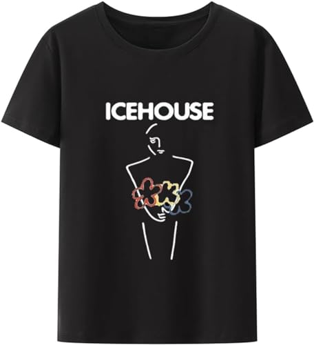 Icehouse Man of Colours Men's Black White T-Shirt Short-Sleev Koszulki Pattern Casual Breathable Humor O-Neck Tops Black Size 4XL von GeRRiT