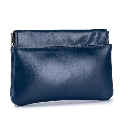 Mini-Damen-Geldbörse, Leder, Münzgeldbörse, Kopfhörertasche, kleine Lippenstift-Tasche für Damen, Kopfhörer-Tasche, Münzgeldbörsen, dunkelblau, Einheitsgröße von GerRit