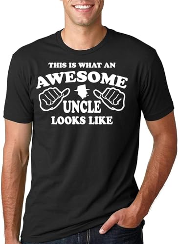 This is What an Awesome Uncle Looks Like Gift for Her Best Gift T Shirt Tees Best Gift for Him Black Size L von GeRRiT