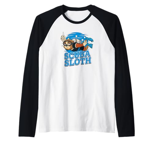 Kinder-Taucher Tauchen Tauchsport Faultier-Taucher Raglan Kinder-Taucher Tauchen Tauchsport Faultier-Taucher Raglan von Gerätetauchen Taucher Zubehör Geschenke Shirts