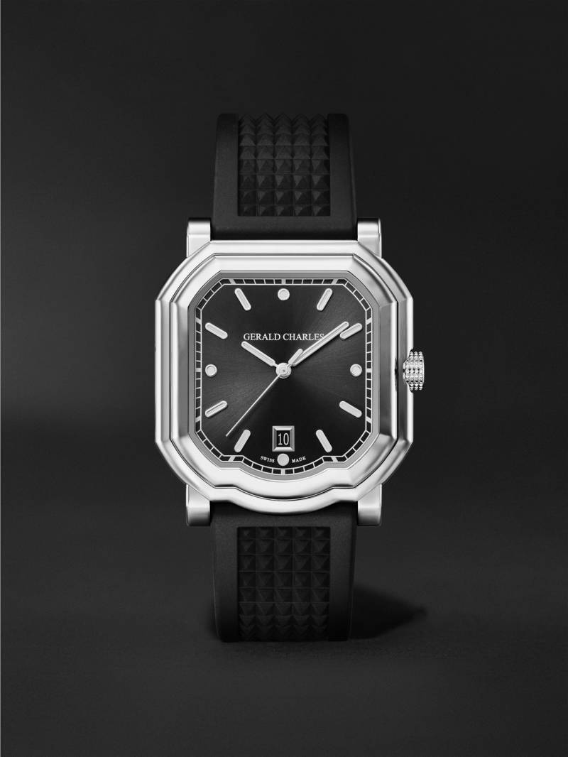 Gerald Charles - Maestro 2.0 Ultra-Thin Automatic 39mm Stainless Steel and Rubber Watch, Ref. No. GC2.0-A-00 - Men - Black von Gerald Charles