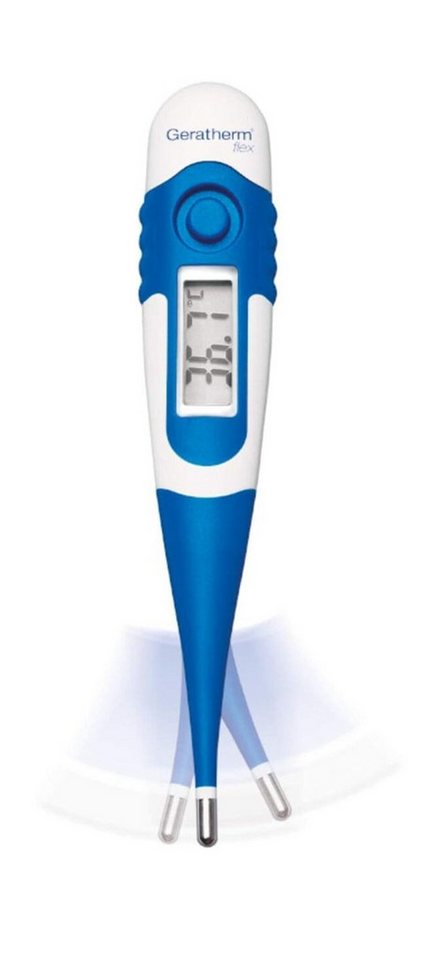 Geratherm Medical Fieberthermometer flex Digitalthermometer, Schnelle Temperaturmessung, Made in Germany, großes Display, Orale, rektale & axillare Messung, Wasserdicht, bestens geeignet für Babys Geratherm Medical Fieberthermometer flex Digitalthermometer, Schnelle Temperaturmessung, Made in Germany, großes Display, Orale, rektale & axillare Messung, Wasserdicht, bestens geeignet für Babys von Geratherm Medical