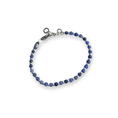 Gerba Jewels Armband mit Karabinerverschluss, Halbedelsteine 4 mm und Silber von Gerba Jewels