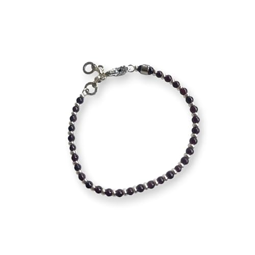 Gerba Jewels Armband mit Karabinerverschluss 4 mm Halbedelsteine und Silber von Gerba Jewels