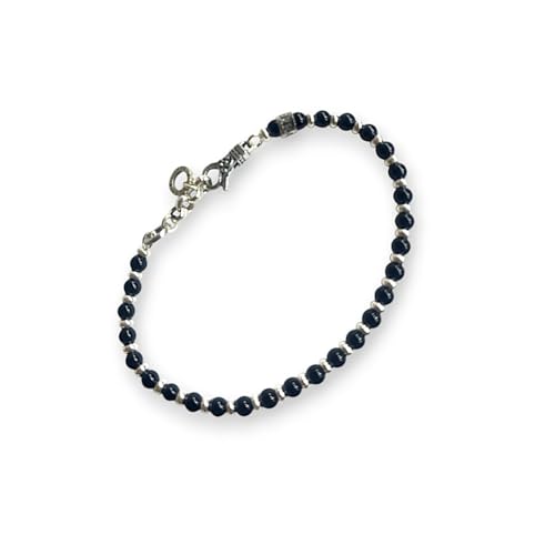 Gerba Jewels Armband mit Karabinerverschluss 4 mm Halbedelsteine und Silber von Gerba Jewels