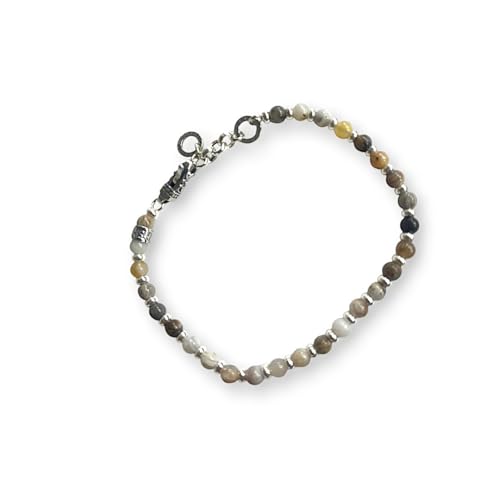 Gerba Jewels Armband mit Karabinerverschluss 4 mm Halbedelsteine und Silber von Gerba Jewels