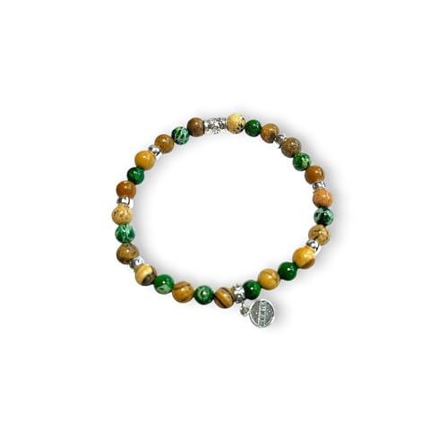 Gerba Jewels Elastisches Armband mit Halbedelsteinen und Silber von Gerba Jewels