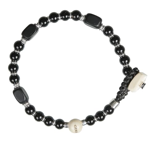 Armband aus gewachster Schnur, harten Steinen, Murrine und Arg925, Sterling-Silber Armband aus gewachster Schnur, harten Steinen, Murrine und Arg925, Sterling-Silber von Gerba