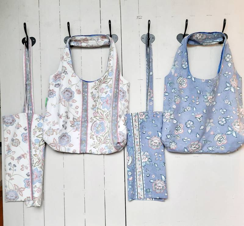 Tasche Einkaufstasche Beuteltasche Stofftasche Tragetasche Aus Herrenhemd Oder Bettwäsche Tasche Einkaufstasche Beuteltasche Stofftasche Tragetasche Aus Herrenhemd Oder Bettwäsche von GerdasNaehwiese