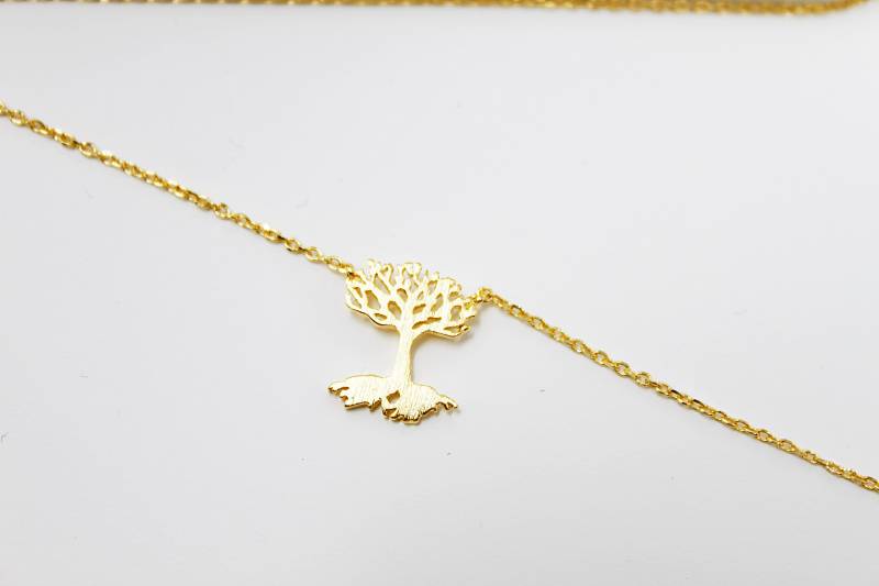 Zierliche Baum Des Lebens Halskette Stammbaum Anhänger in Gold Oder Silber Zierliche Baum Des Lebens Halskette Stammbaum Anhänger in Gold Oder Silber von Gerizim