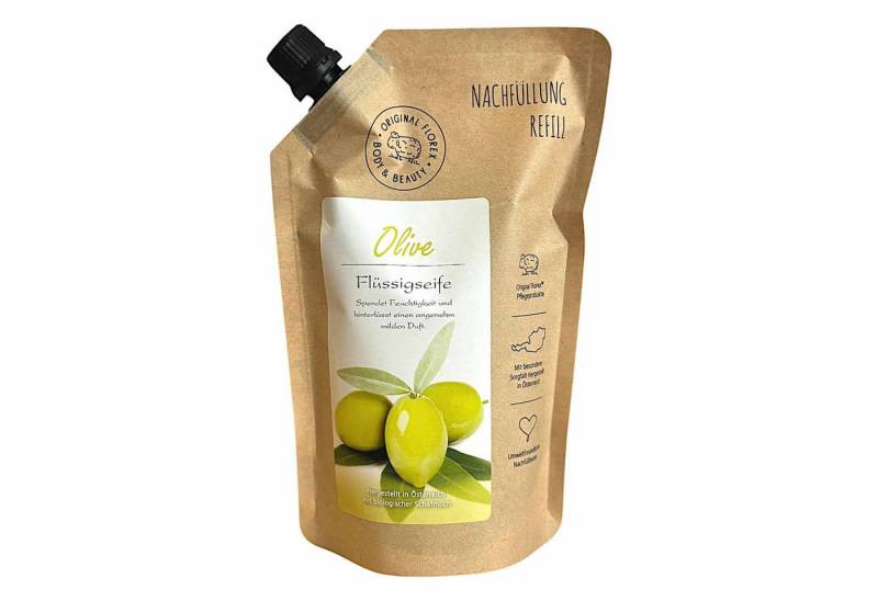 Gerlinde Hofer _ Florex GmbH Flüssigseife mit biologischer Schafmilch 500ml - Olive von Gerlinde Hofer _ Florex GmbH