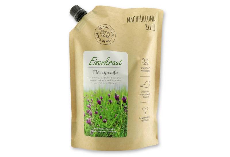 Gerlinde Hofer _ Florex GmbH Flüssigseife mit biologischer Schafmilch 500ml im Nachfüll-Beutel, Eisenkraut von Gerlinde Hofer _ Florex GmbH