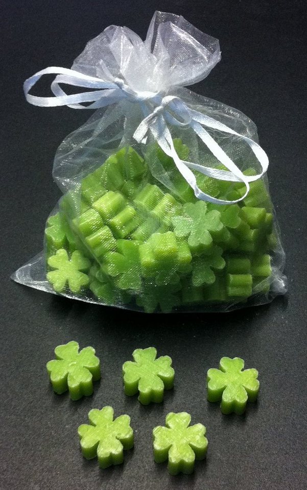 Gerlinde Hofer _ Florex GmbH Seifen-Set Schafmilchseife mini mini Glücksklee Kleeblatt 50 Stück Birne, im Organzasäckchen Seife Gastgeschenk von Gerlinde Hofer _ Florex GmbH